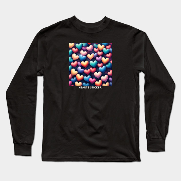 Hearts love Long Sleeve T-Shirt by BlackMeme94