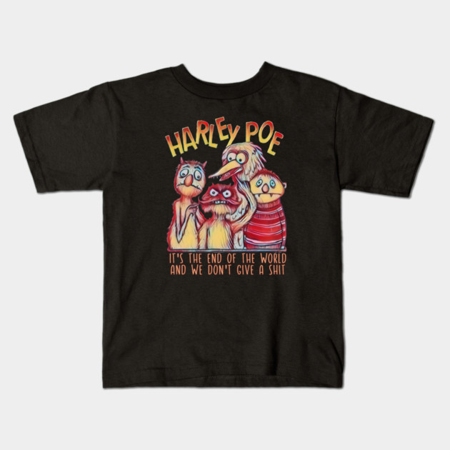 HARLEY POE - End of the World Kids T-Shirt by Pete the Cat Guy
