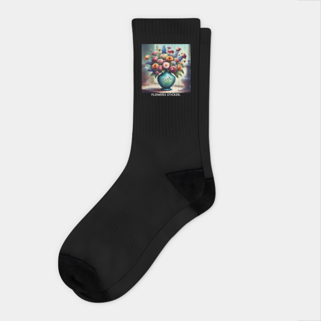Flower vase Socks by BlackMeme94