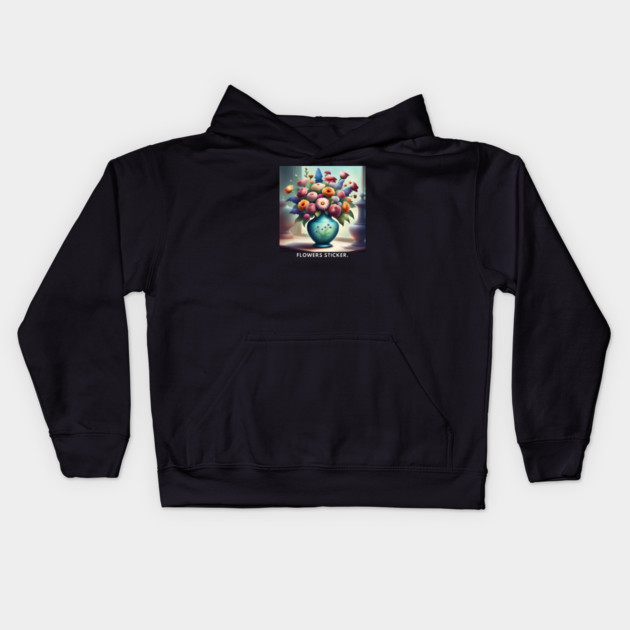 Flower vase Kids Hoodie by BlackMeme94