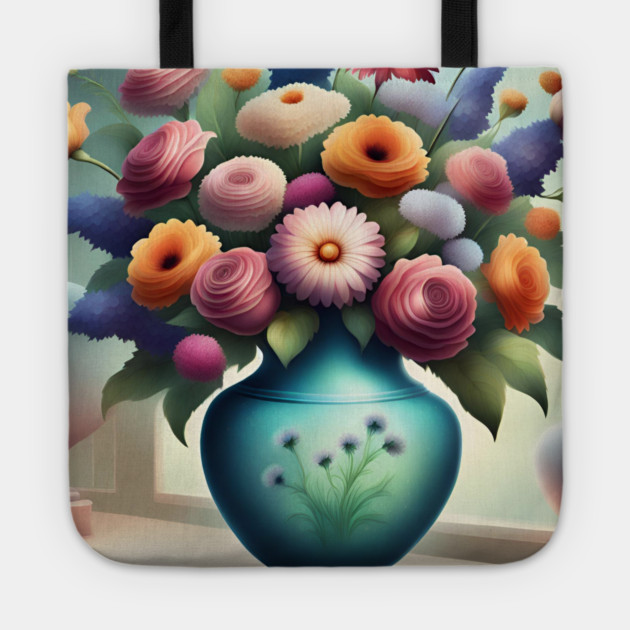 Flower vase Tote by BlackMeme94