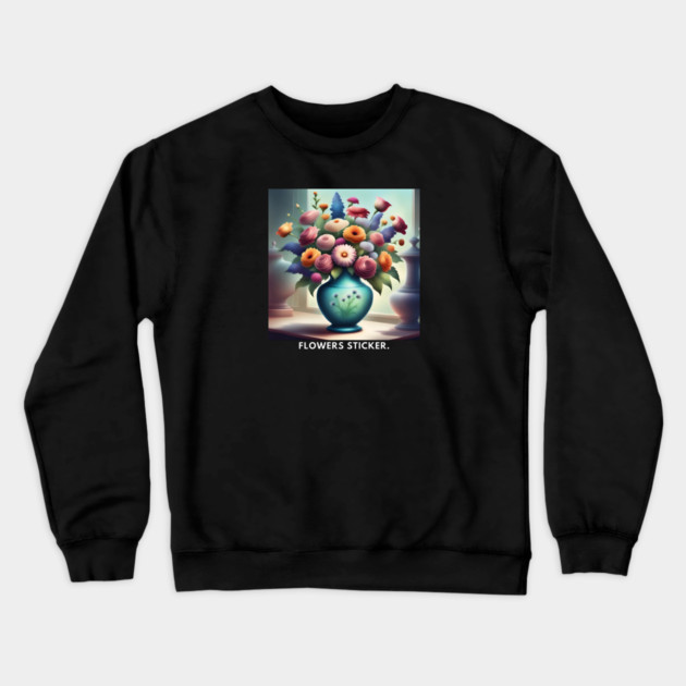 Flower vase Crewneck Sweatshirt by BlackMeme94