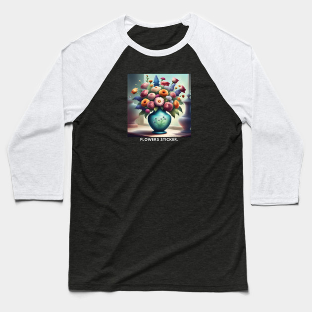 Flower vase Baseball T-Shirt by BlackMeme94