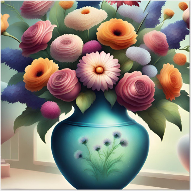 Flower vase Wall Art by BlackMeme94