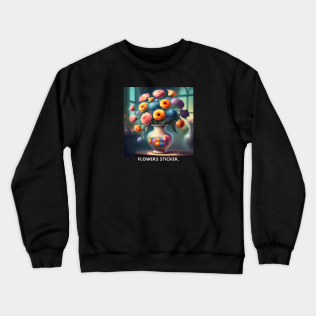 Flower vase Crewneck Sweatshirt by BlackMeme94