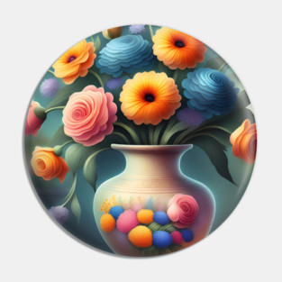 Flower vase Pin