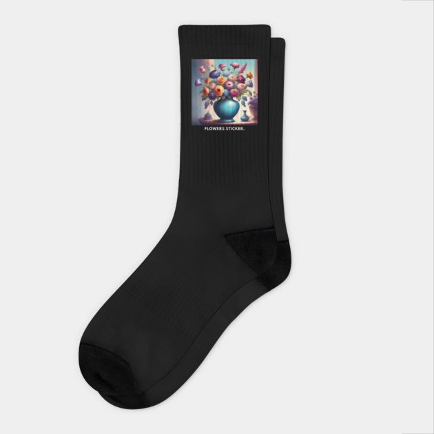 Flower vase Socks by BlackMeme94