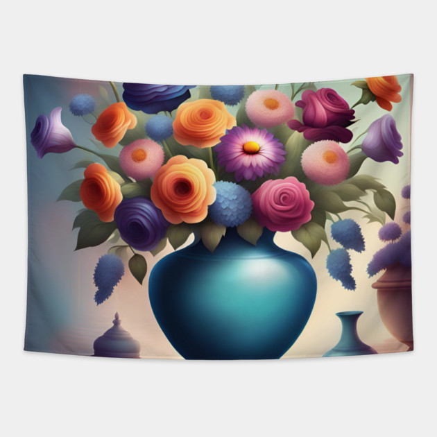 Flower vase Tapestry by BlackMeme94