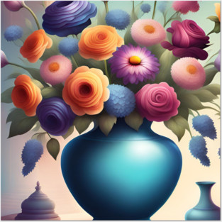 Flower vase Posters and Art
