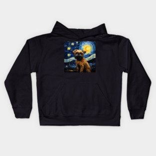 Brussels Griffon dog Night Kids Hoodie