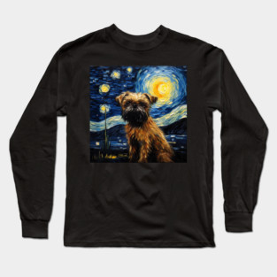 Brussels Griffon dog Night Long Sleeve T-Shirt