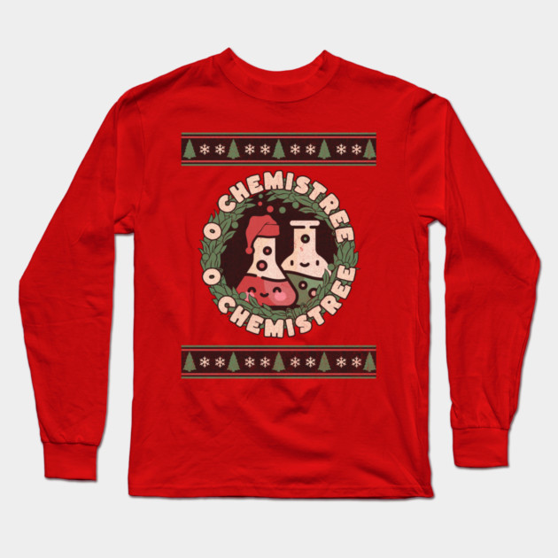 O Chemistree Christmas Long Sleeve T-Shirt by HolidayBug