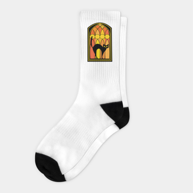 Halloween Cat Socks by DickinsonDesign