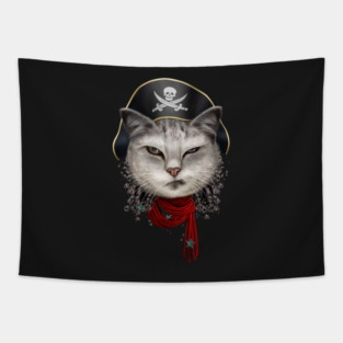 PIRATE CAT Tapestry