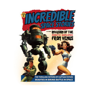 Vintage pulp fiction Sci-Fi comic cover T-Shirt