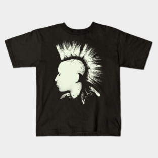 Punk Rocker With Mohawk Kids T-Shirt
