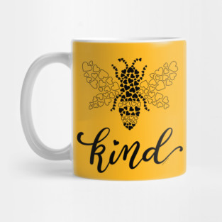 Bee Kind Be Kind Bee Graphic Love Hearts Kindness Mug