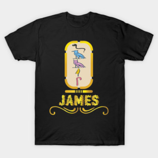 JAMES-American names in hieroglyphic letters-James, name in a Pharaonic Khartouch-Hieroglyphic pharaonic names T-Shirt