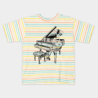Piano Sketch Kids T-Shirt