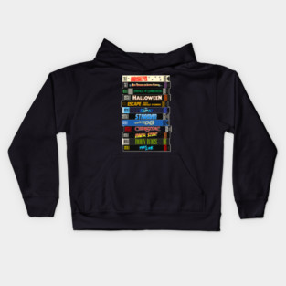 John Carpenter VHS Movies Stack Kids Hoodie