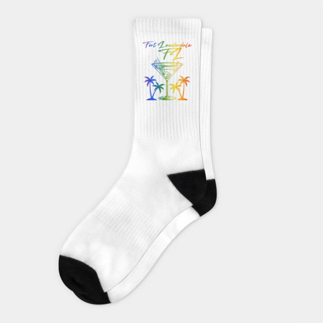 Fort Lauderdale, FL Rainbow Design Socks by WarFX Designs