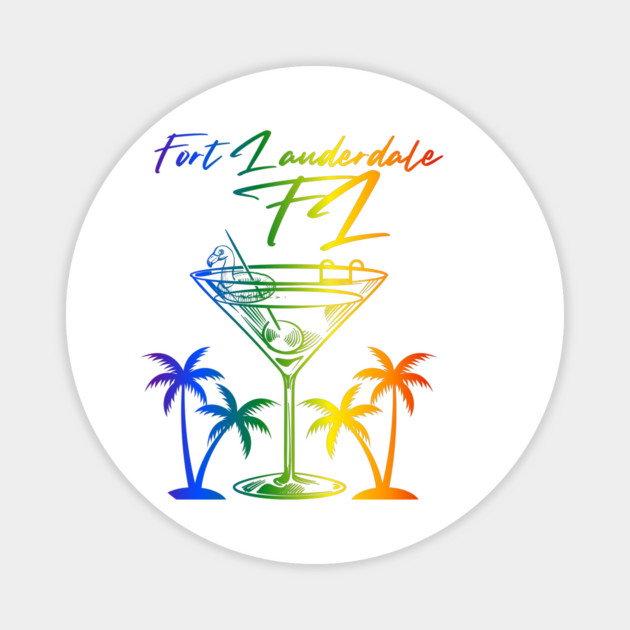 Fort Lauderdale, FL Rainbow Design Magnet by WarFX Designs