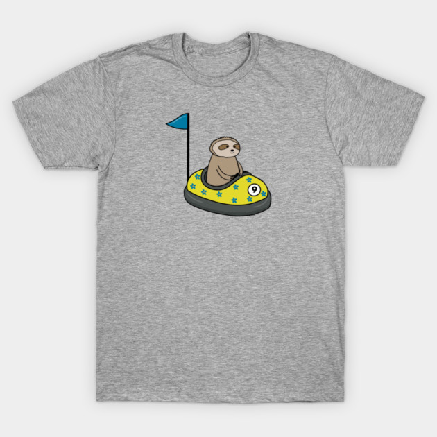 Sloth bumper car T-Shirt by Coconut Moe Illustrations