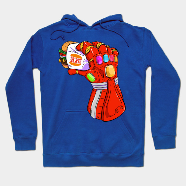 Burger Gauntlet Hoodie by SuperheroSlate