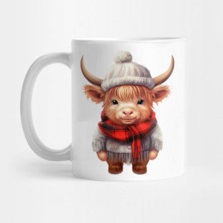 Christmas Baby Highland Cow #3 Mug