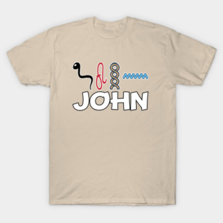 JOHN-American names in hieroglyphic letters-JOHN, name in a Pharaonic Khartouch-Hieroglyphic pharaonic names T-Shirt