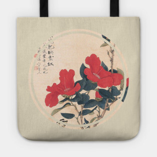 Old japanese flower painting Tote