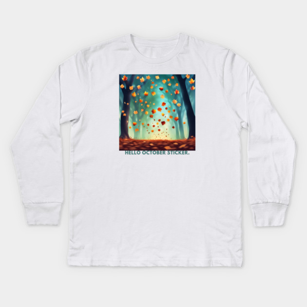 Hello October Kids Long Sleeve T-Shirt by BlackMeme94