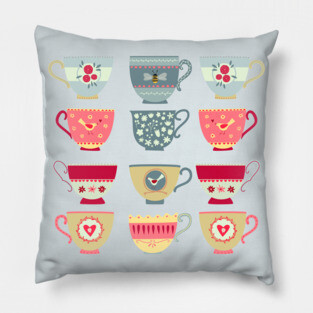 Tea Cups Pillow