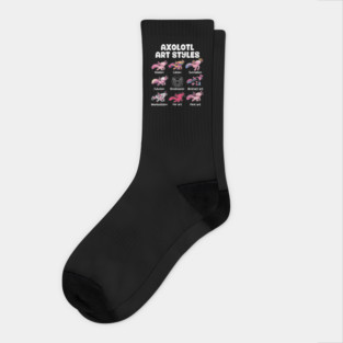 Axolotl Art Styles Socks
