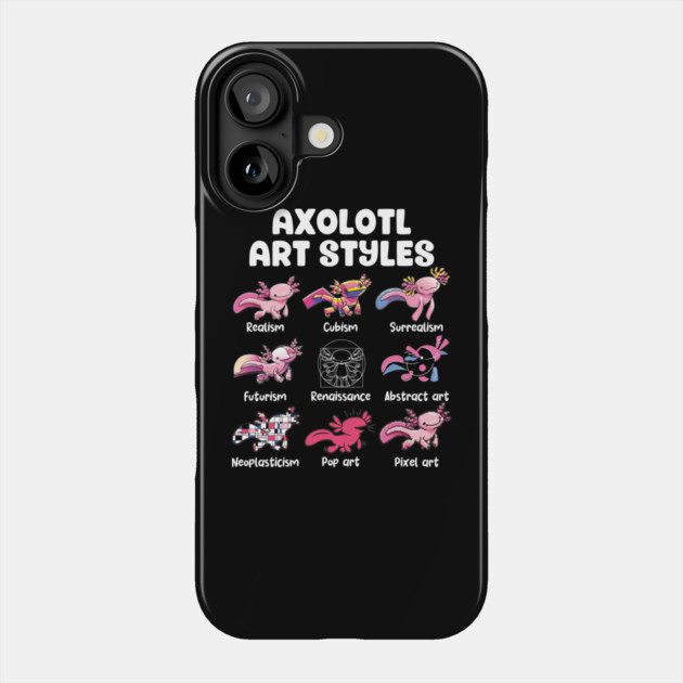 Axolotl Art Styles Phone Case by GoshWow®