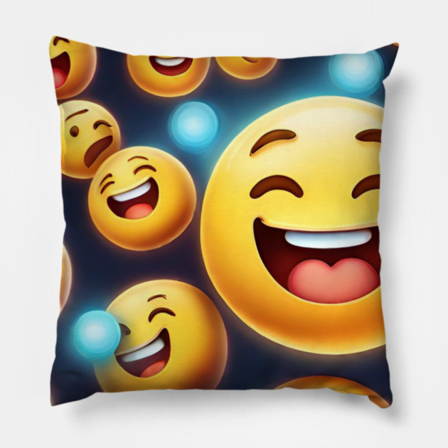 Funny emoji Pillow by BlackMeme94