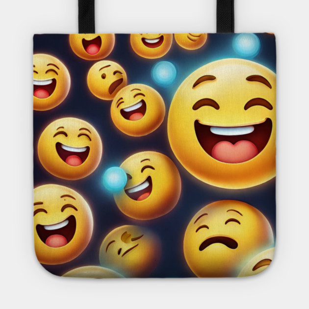Funny emoji Tote by BlackMeme94