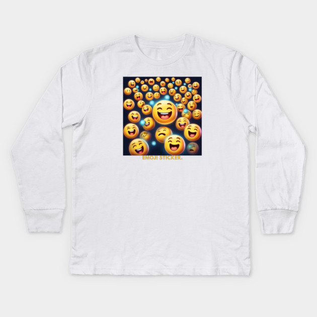 Funny emoji Kids Long Sleeve T-Shirt by BlackMeme94