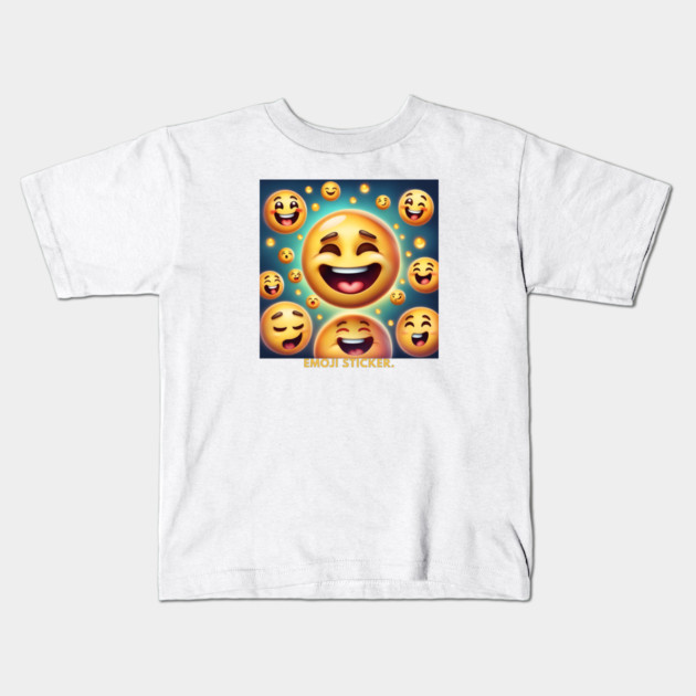 Funny emoji Kids T-Shirt by BlackMeme94