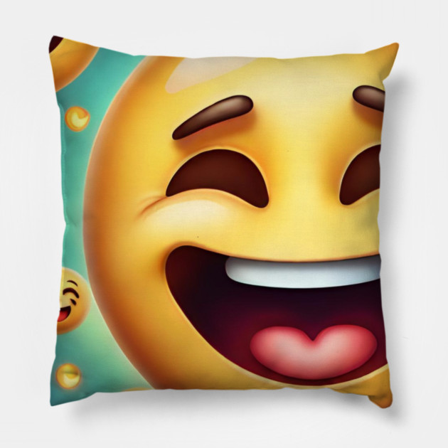 Funny emoji Pillow by BlackMeme94