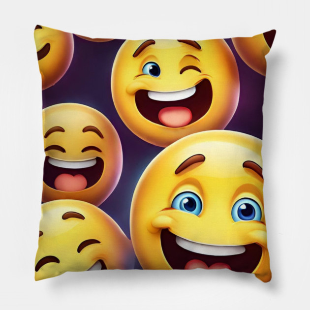 Funny emoji Pillow by BlackMeme94