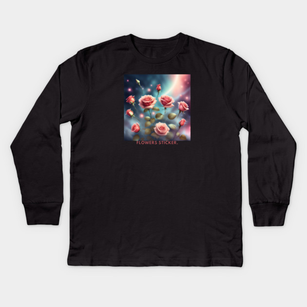 Flowers Lover Kids Long Sleeve T-Shirt by BlackMeme94