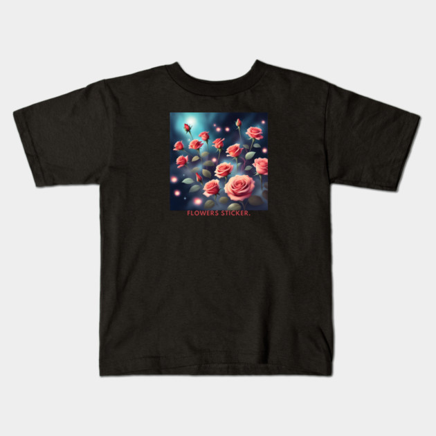 Flowers Lover Kids T-Shirt by BlackMeme94