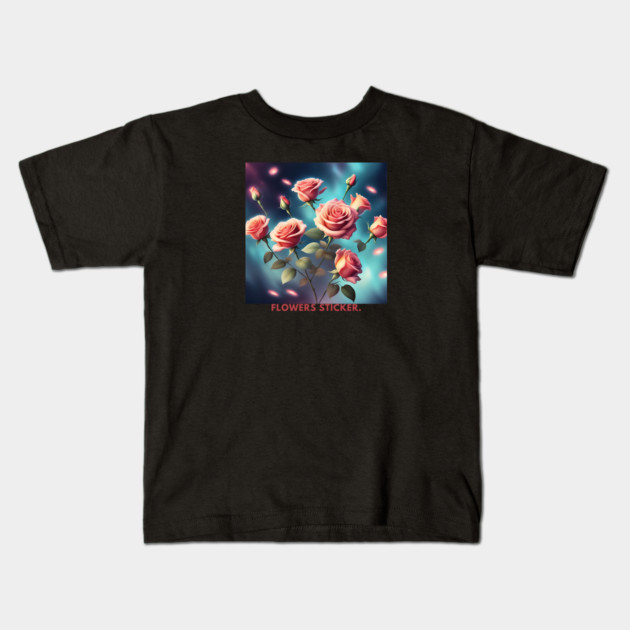 Flowers Lover Kids T-Shirt by BlackMeme94