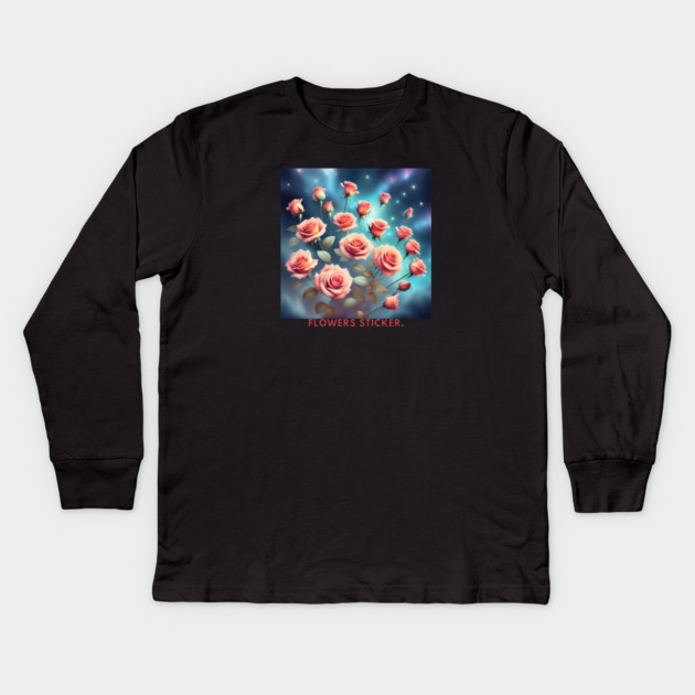 Flowers Lover Kids Long Sleeve T-Shirt by BlackMeme94