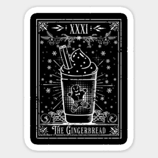 The Gingerbread Latte Tarot Card Sticker