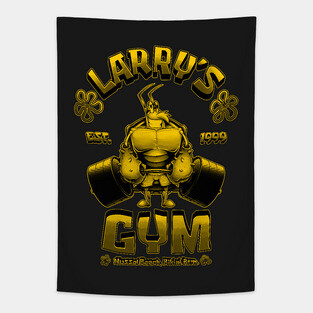 Larry's Gym (Black & Yellow) Tapestry