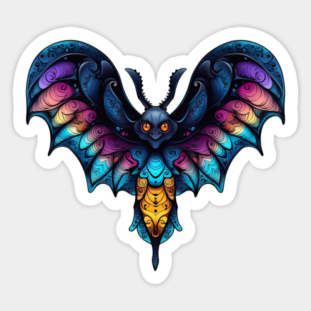 Creepy Goth Moth design Magnet by Luxinda