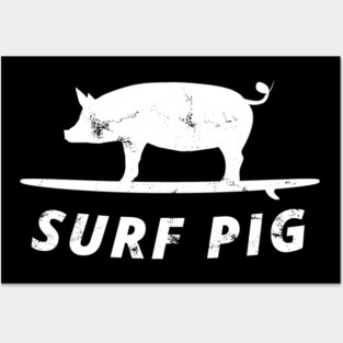 Surf Pig Posters and Art