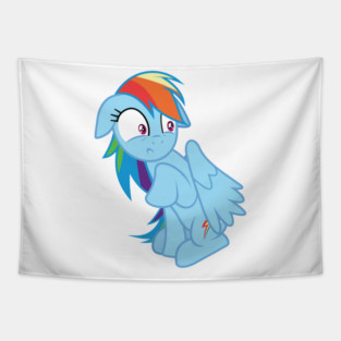 Scared Rainbow Dash Tapestry